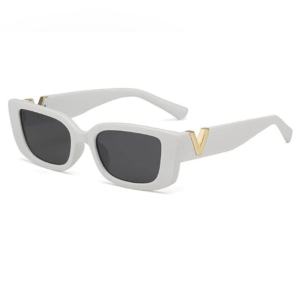 Valentino White Slim Sunglassess